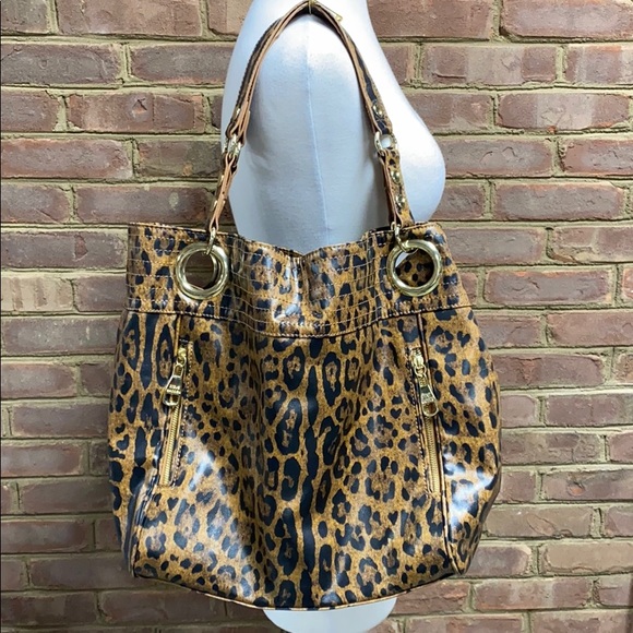 steve madden leopard tote